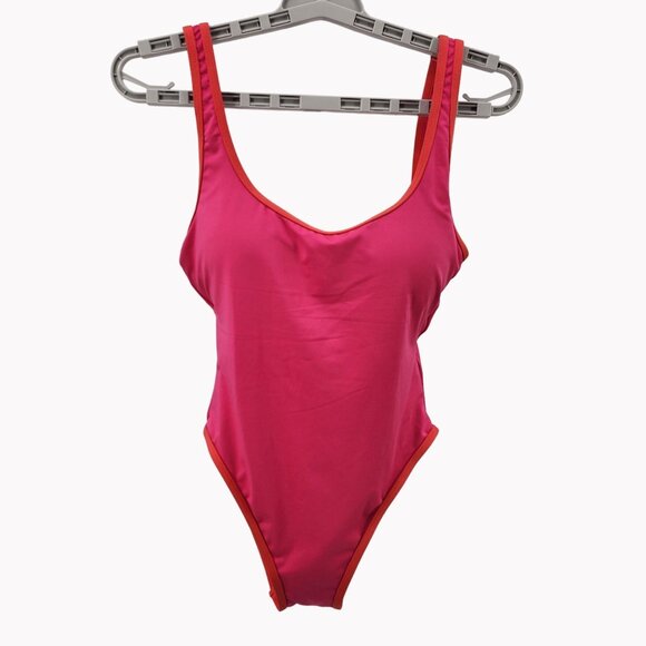 NWT $112 MICHAEL KORS One-Piece Swimsuit in Electric Pink Size 8